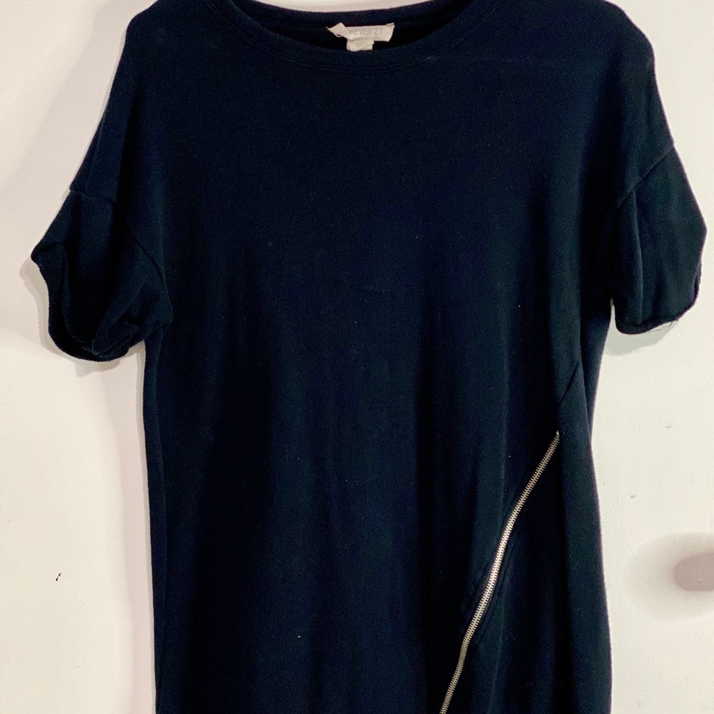 Forever 21 Black Shirt with Zipper